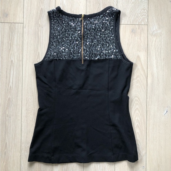 Banana Republic Black Sequin Top Women’s Size 4 - Picture 2 of 9